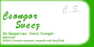 csongor svecz business card